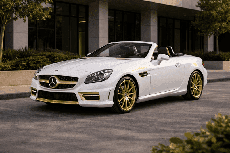 Mercedes Benz SLK White Gold
