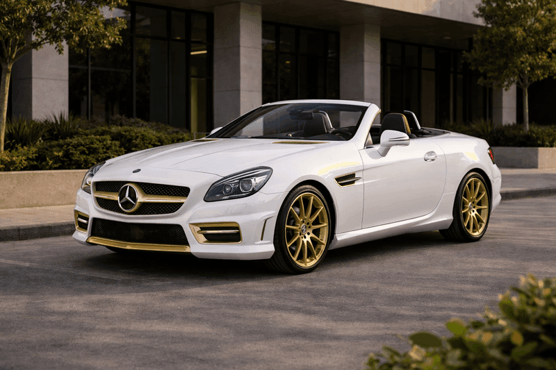 Mercedes Benz SLK White Gold